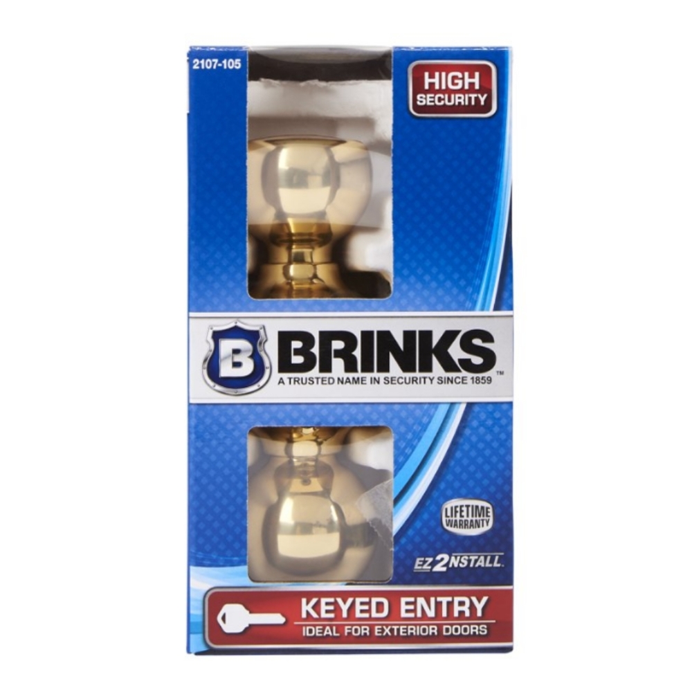 Brinks 2101-105 Keyed Entry Door Knob Tulip Knob